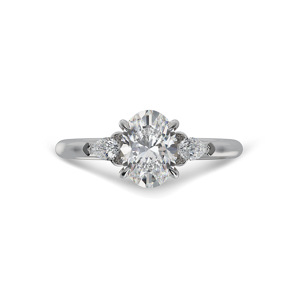 Lab Grown Diamond Three Stone Engagement Ring (8055182852326)