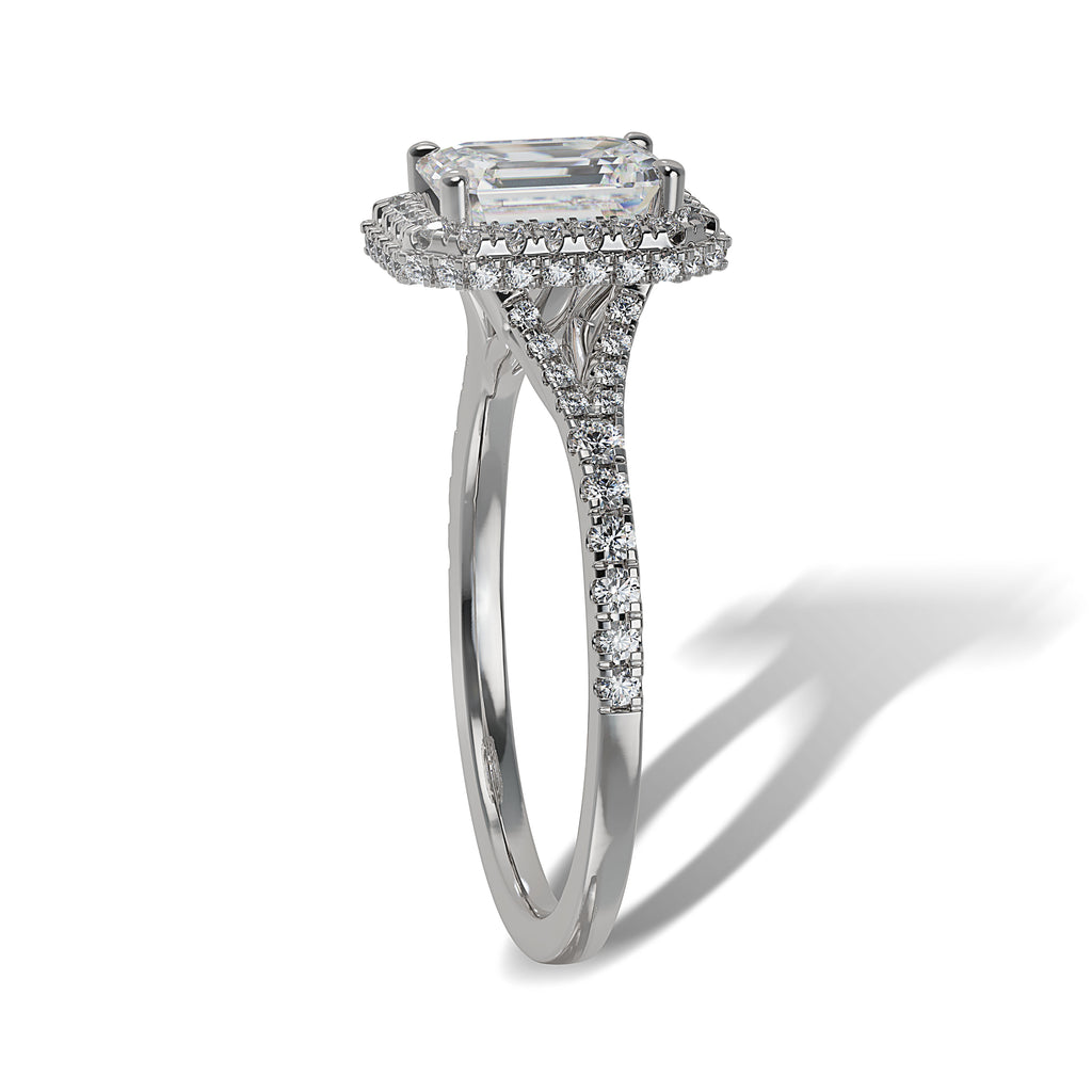Lab Grown Diamond Halo Engagement Ring (8055182885094)