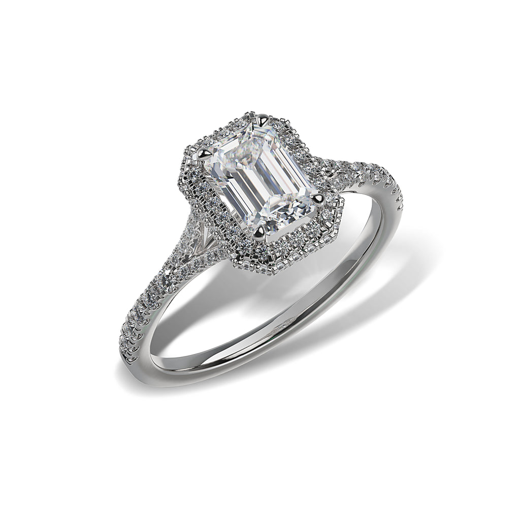Lab Grown Diamond Halo Engagement Ring (8055182885094)