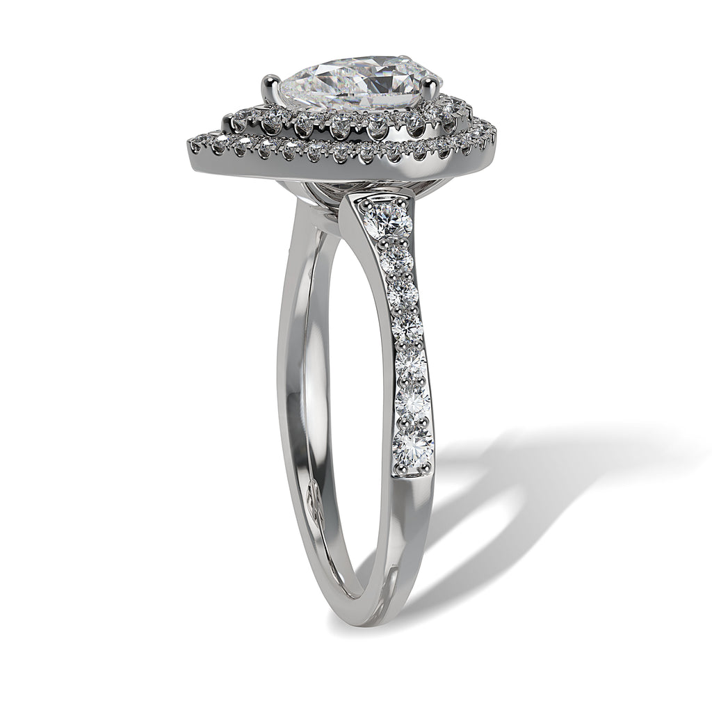 Lab Grown Diamond Halo Engagement Ring (8055182917862)