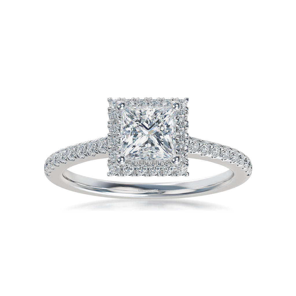 Lab Grown Diamond Halo Engagement Ring (8055183016166)