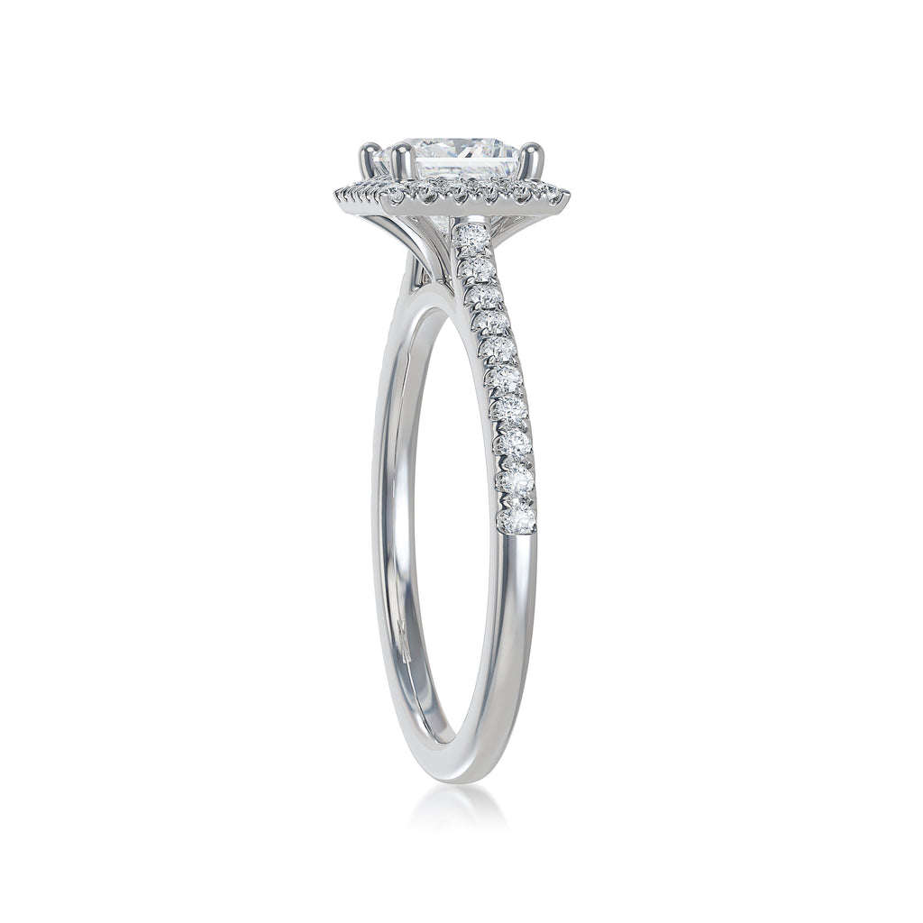 Lab Grown Diamond Halo Engagement Ring (8055183016166)