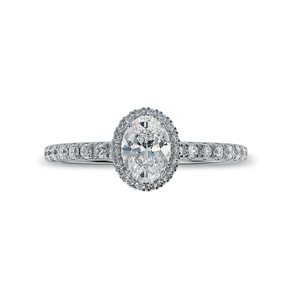 Lab Grown Diamond Halo Engagement Ring (8055183048934)