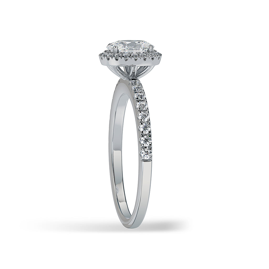 Lab Grown Diamond Halo Engagement Ring (8055183048934)