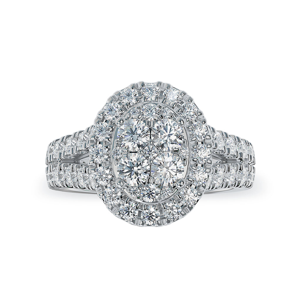 Lab Grown Diamond Halo Engagement Ring (8055183114470)