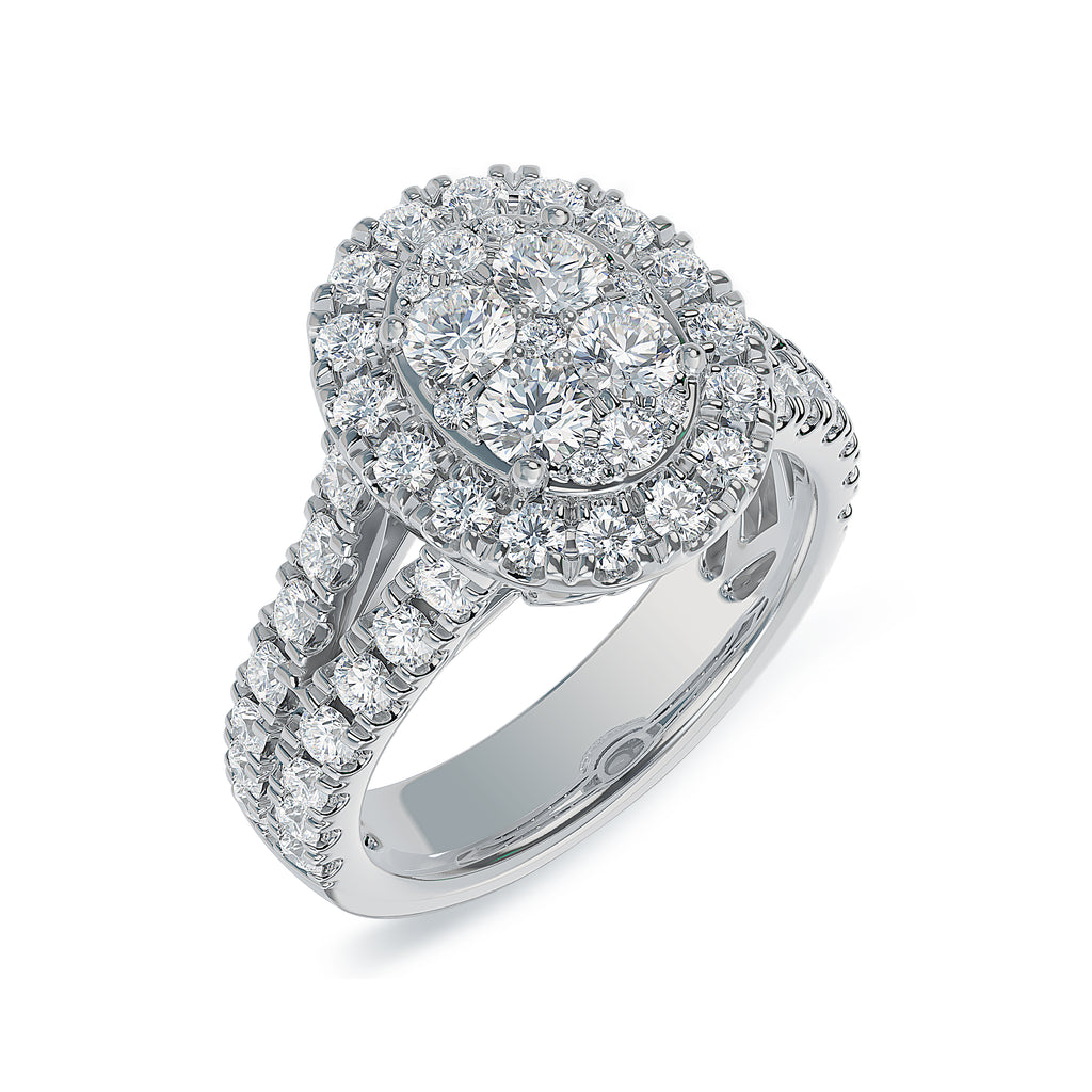 Lab Grown Diamond Halo Engagement Ring (8055183114470)