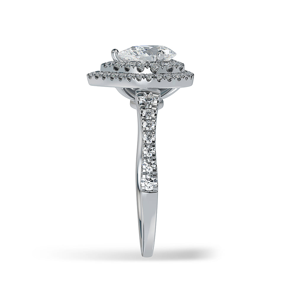 Lab Grown Diamond Halo Engagement Ring (8055183147238)