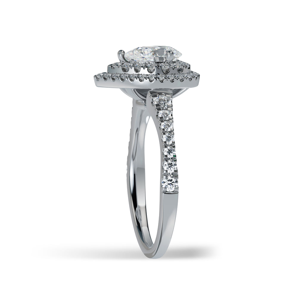Lab Grown Diamond Halo Engagement Ring (8055183147238)