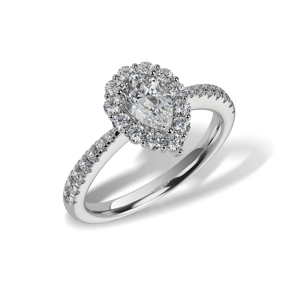 Lab Grown Diamond Halo Engagement Ring (8055183180006)