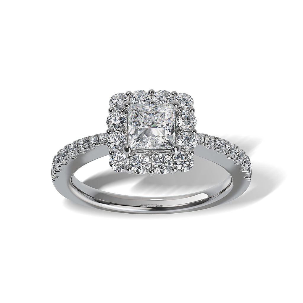 Lab Grown Diamond Halo Engagement Ring (8055183212774)
