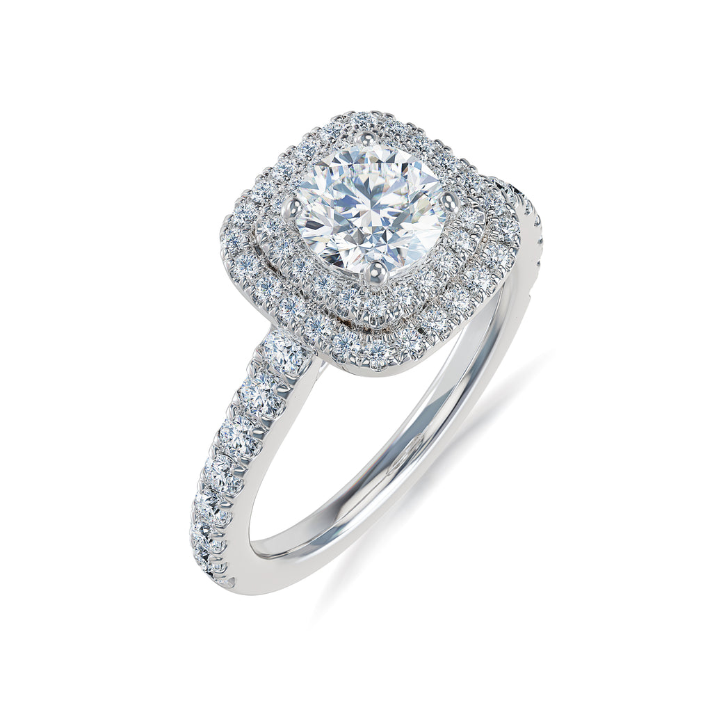 Lab Grown Diamond Halo Engagement Ring (8055183245542)