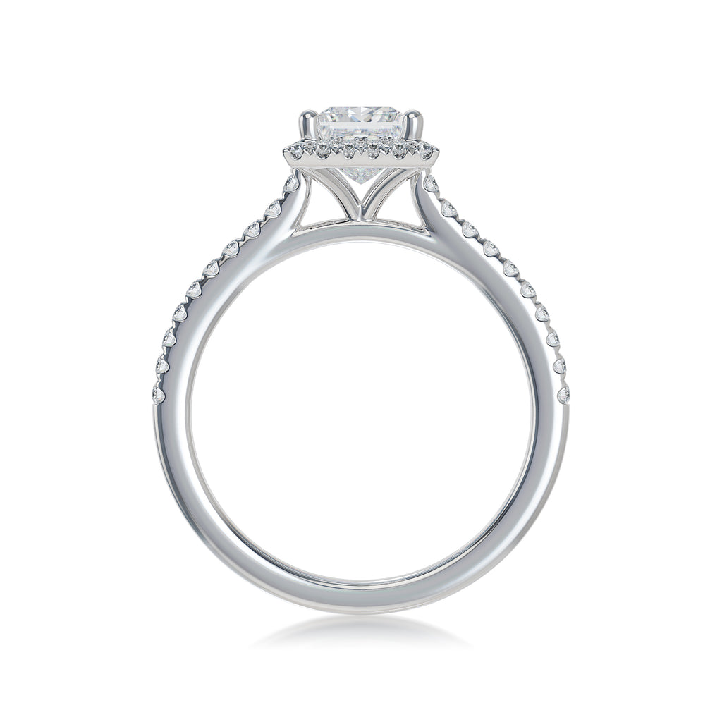 Lab Grown Diamond Halo Engagement Ring (8055183245542)