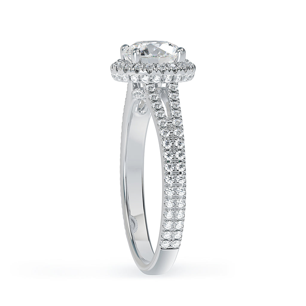Lab Grown Diamond Halo Engagement Ring (8055183278310)