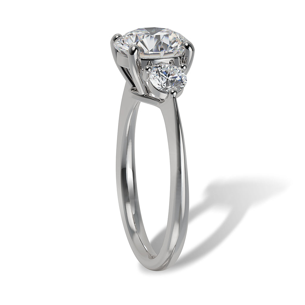 Lab Grown Diamond Three Stone Engagement Ring (8055183442150)